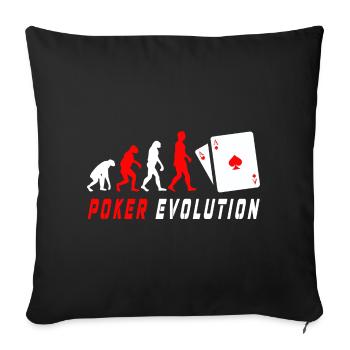 Évolution du poker - Housse de coussin décorative 45 x 45 cm - noir - Devant