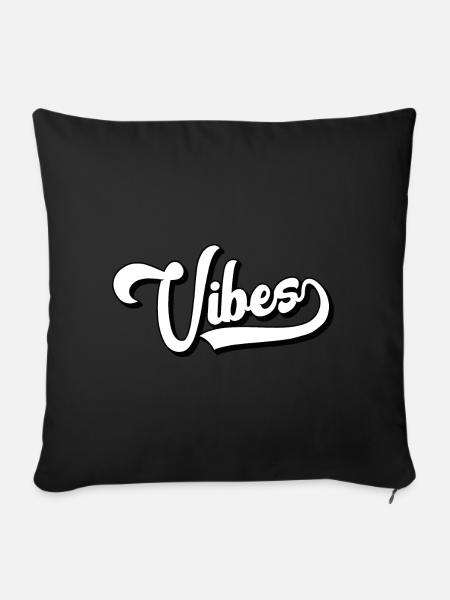 Vibes - Sofakissenbezug 45 x 45 cm - Schwarz