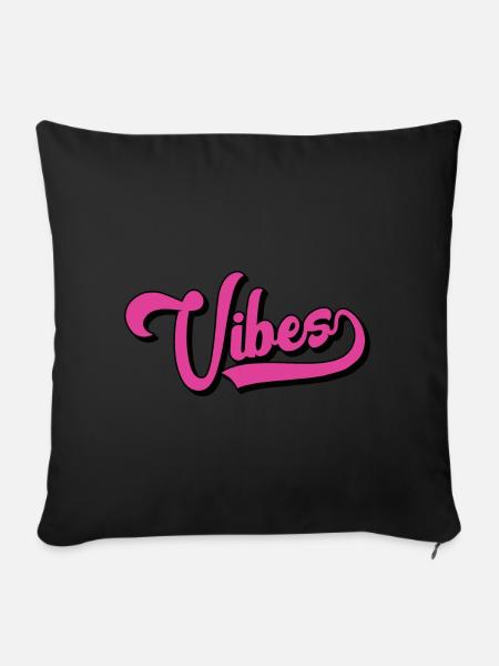 Vibes - Sofakissenbezug 45 x 45 cm - Schwarz