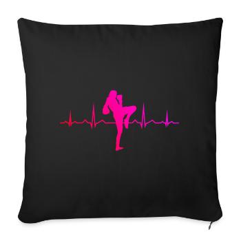 Thaï Boxe Femmes Thaï Boxe Thaï Boxeur Hommes Muay Thai - Housse de coussin décorative 45 x 45 cm - noir - Devant