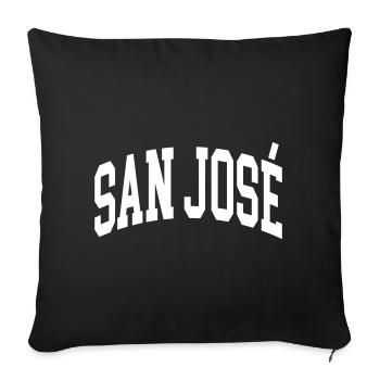 San Jose - Sofa pillowcase 17,3'' x 17,3'' (45 x 45 cm) - black - Front