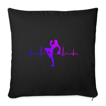 Kickboxer Kickboxen Kickboxing Boxing Boxen - Sofa pillowcase 17,3'' x 17,3'' (45 x 45 cm) - black - Front