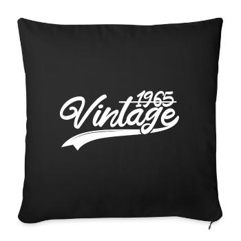 Vintage 1965 Birthday Gift 1965 - Sofa pillowcase 17,3'' x 17,3'' (45 x 45 cm) - black - Front