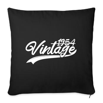 Vintage 1954 Birthday Gift 1954 - Sofa pillowcase 17,3'' x 17,3'' (45 x 45 cm) - black - Front