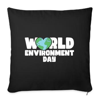 World environment day - Sofakissenbezug 45 x 45 cm - Schwarz - Vorne