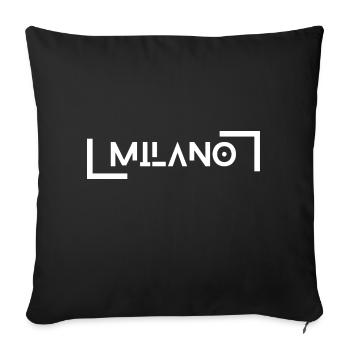 Milano Milan Mailand - Housse de coussin décorative 45 x 45 cm - noir - Devant