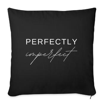 Elegant Schriftzug mit Inspirationselementen - Sofakissenbezug 45 x 45 cm - Schwarz - Vorne