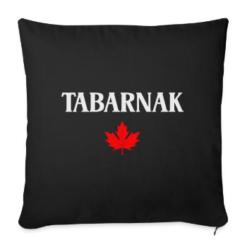 Tabarnak canada - Housse de coussin décorative 45 x 45 cm - noir - Devant