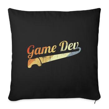 Vintage Game Developer - Sofa pillowcase 17,3'' x 17,3'' (45 x 45 cm) - black - Front