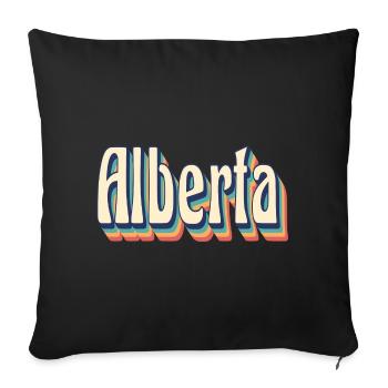 Vintage rétro Alberta T-Shirt cadeau T-Shirt - Housse de coussin décorative 45 x 45 cm - noir - Devant