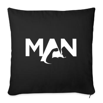 The Manly Man - Sofa pillowcase 17,3'' x 17,3'' (45 x 45 cm) - black - Front