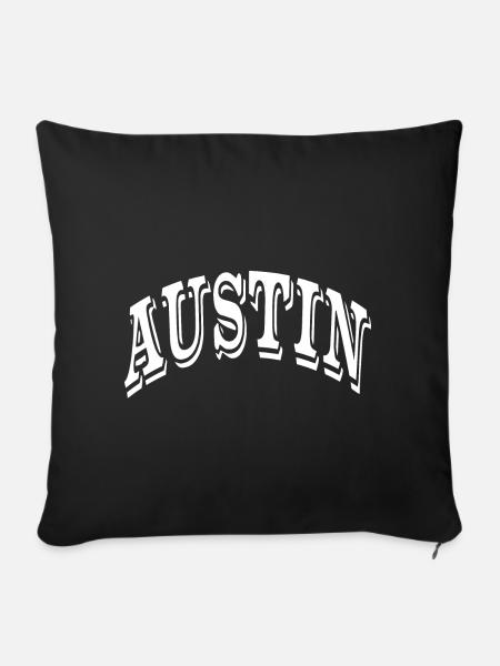 Austin - Sofakissenbezug 45 x 45 cm - Schwarz