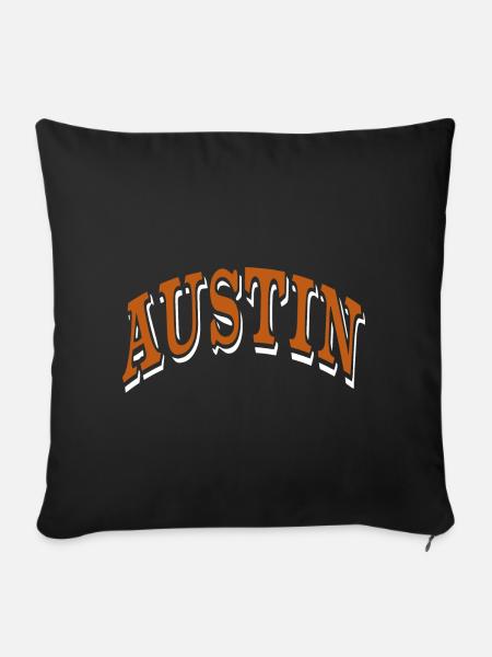 Austin - Sofakissenbezug 45 x 45 cm - Schwarz