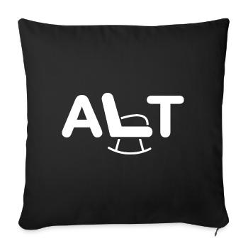 Alt - Old - Sofakissenbezug 45 x 45 cm - Schwarz - Vorne