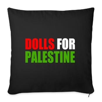 dolls for palestine - Sofakissenbezug 45 x 45 cm - Schwarz - Vorne
