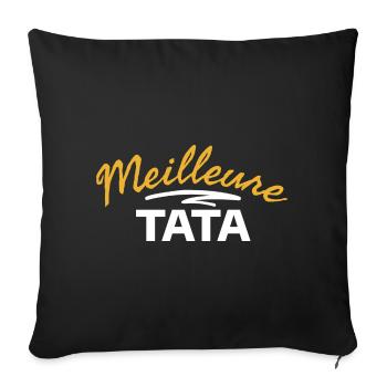 Paternate Expression Design TATA Mother - Sofa pillowcase 17,3'' x 17,3'' (45 x 45 cm) - black - Front