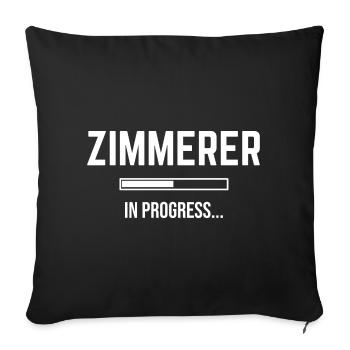 Carpenter In Progress - Sofa pillowcase 17,3'' x 17,3'' (45 x 45 cm) - black - Front