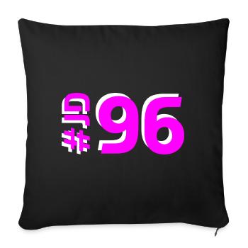 JD96 - Housse de coussin décorative 45 x 45 cm - noir - Devant