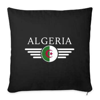 I Love Algeria, Elegance Style Design T-Shirt - Sofa pillowcase 17,3'' x 17,3'' (45 x 45 cm) - black - Front