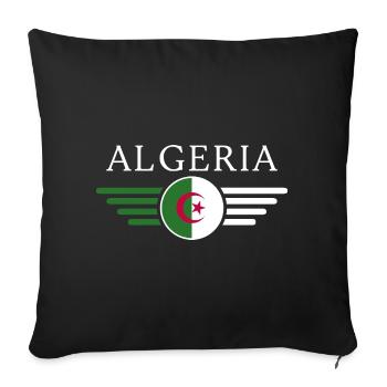 I Love Algeria, Elegance Style Design T-Shirt - Sofa pillowcase 17,3'' x 17,3'' (45 x 45 cm) - black - Front