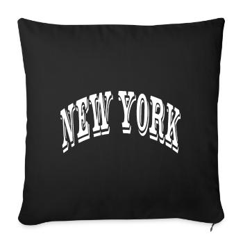 New York - Sofa pillowcase 17,3'' x 17,3'' (45 x 45 cm) - black - Front