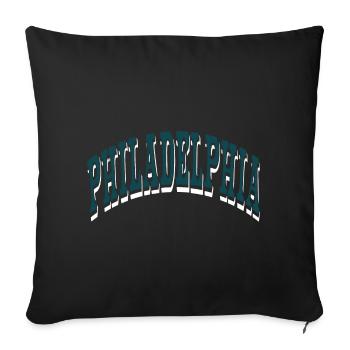 Philadelphie - Housse de coussin décorative 45 x 45 cm - noir - Devant