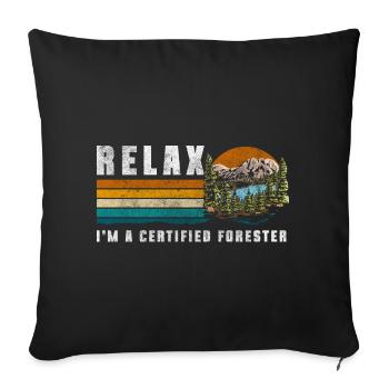 Forestier Protection de la conservation de la nature - Housse de coussin décorative 45 x 45 cm - noir - Devant