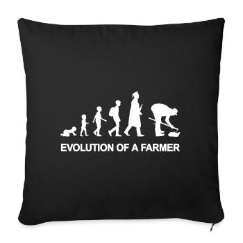 Evolution eines Landwirts - Sofakissenbezug 45 x 45 cm - Schwarz - Vorne