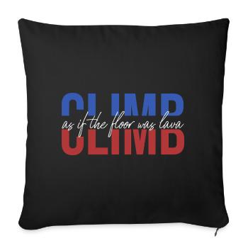 Le couloir est de la lave, du bloc, de l’escalade, de l’escalade, du rétro - Housse de coussin décorative 45 x 45 cm - noir - Devant