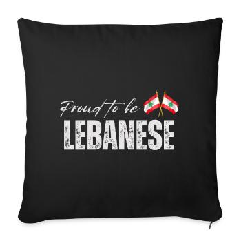 Lebanese proud, I love Lebanon - Sofa pillowcase 17,3'' x 17,3'' (45 x 45 cm) - black - Front