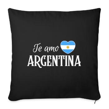Ich liebe Argentinien, argentinischer Stolz - Sofakissenbezug 45 x 45 cm - Schwarz - Vorne