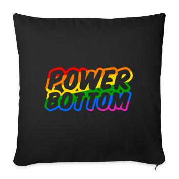 Power Bottom Shirt - Sofakissenbezug 45 x 45 cm - Schwarz - Vorne