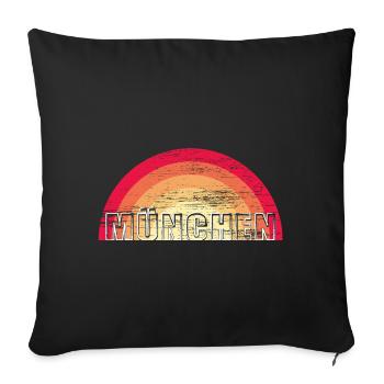 München - Vintage Logo - Sunset MUNCHEN - Sofakissenbezug 45 x 45 cm - Schwarz - Vorne