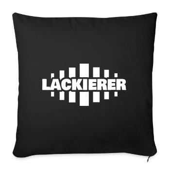 Cadeau pour peintre - Housse de coussin décorative 45 x 45 cm - noir - Devant