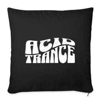Acid Trance Bold Psychedelic Typography - Sofa pillowcase 17,3'' x 17,3'' (45 x 45 cm) - black - Front