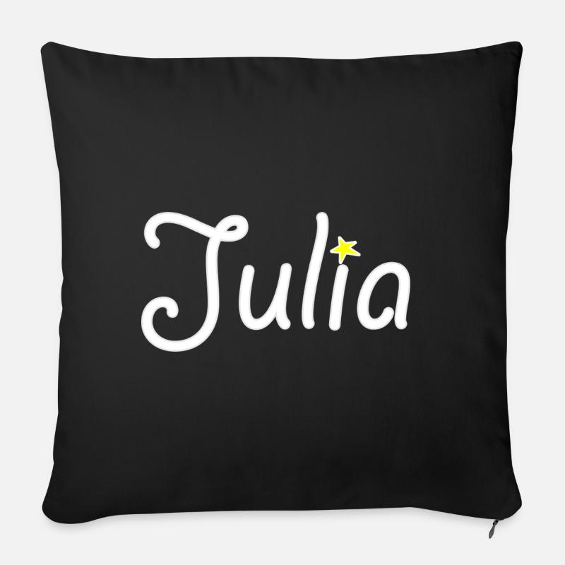Julia - Sofakissenbezug 45 x 45 cm - Schwarz