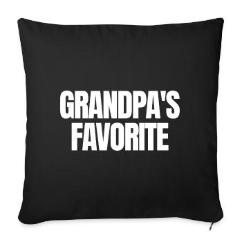 Petit-enfant préféré Lustig Je suis le préféré de Papy - Housse de coussin décorative 45 x 45 cm - noir - Devant