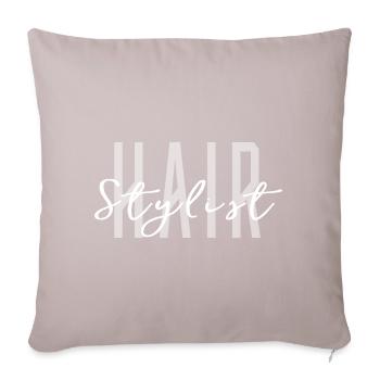 Coiffeur Coiffeur - Salon professionnel - Housse de coussin décorative 45 x 45 cm - taupe clair - Devant