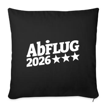 Abi Abflug 2026 Sternenpfad | Durchstarten - Sofakissenbezug 45 x 45 cm - Schwarz - Vorne