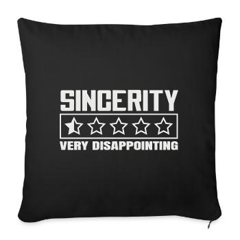 Sincerity 1 Star Review Sarcasm Design - Sofa pillowcase 17,3'' x 17,3'' (45 x 45 cm) - black - Front