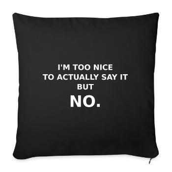 Peoplepleaser - Sofa pillowcase 17,3'' x 17,3'' (45 x 45 cm) - black - Front