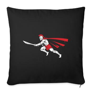 Spartan Attack Sword Mascot Spartan Dash - Sofa pillowcase 17,3'' x 17,3'' (45 x 45 cm) - black - Front