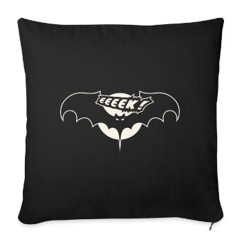 Bat - Sofa pillowcase 17,3'' x 17,3'' (45 x 45 cm) - black - Front