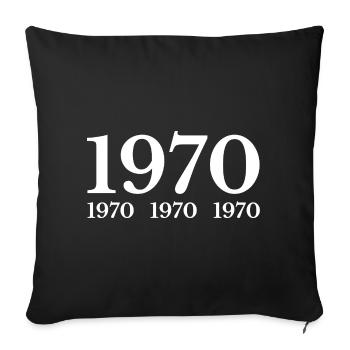 1970 - Sofa pillowcase 17,3'' x 17,3'' (45 x 45 cm) - black - Front