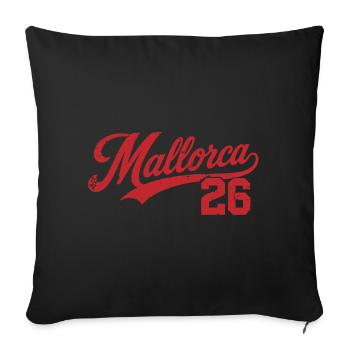 Édition Rétro Vintage 2026 de Majorque - Housse de coussin décorative 45 x 45 cm - noir - Devant