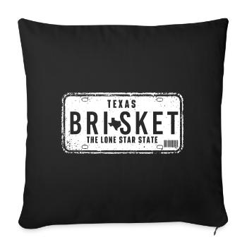 Texas Brisket Lone Star BBQ Pitmaster - Sofakissenbezug 45 x 45 cm - Schwarz - Vorne