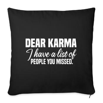 karma - Sofakissenbezug 45 x 45 cm - Schwarz - Vorne