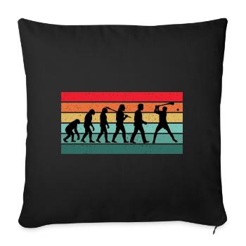 Hurling-Spieler-Trainer Funny Team Hurler-Geschenk - Sofakissenbezug 45 x 45 cm - Schwarz - Vorne