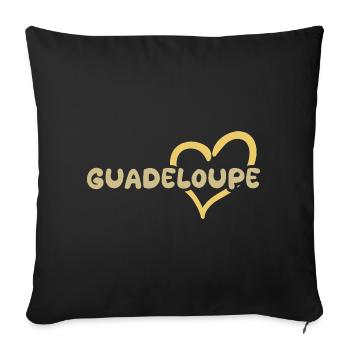 Guadeloupe als Urlaub - Sofakissenbezug 45 x 45 cm - Schwarz - Vorne