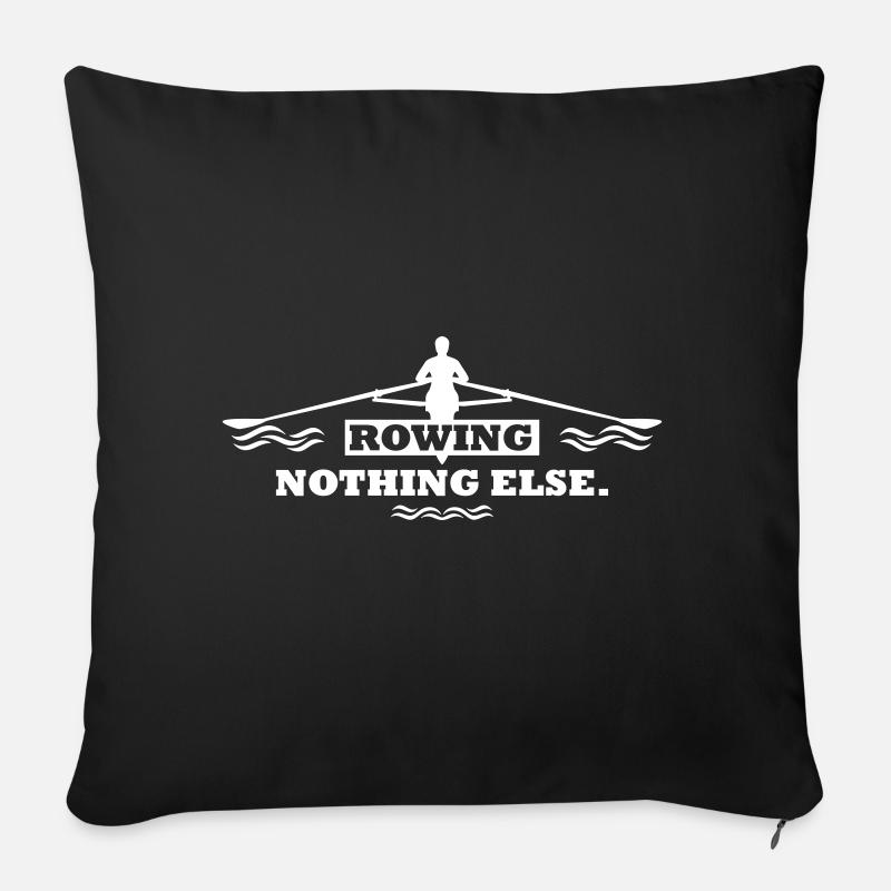 rowing nothing else Rudern Skull Boot Skiff - Sofakissenbezug 45 x 45 cm - Schwarz